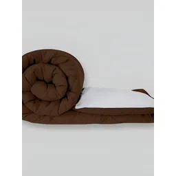 RF RELAXFEEL Brown & Grey Geometric Heavy Winter 233 GSM Double Bed Quilt-picture-27