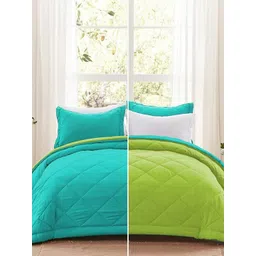RF RELAXFEEL Green & Blue Cotton Heavy Winter 233 GSM Single Bed Quilt-picture-31