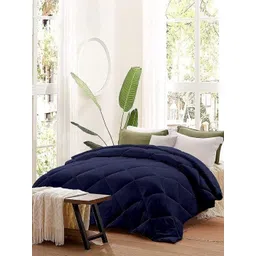 RF RELAXFEEL Grey Checked Printed Microfiber Heavy Winter 210 GSM Double Bed Comforter-picture-27