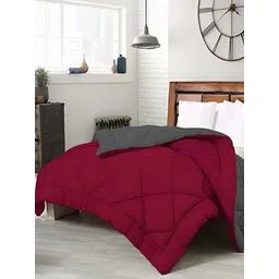 RF RELAXFEEL Maroon & Grey Heavy Winter 233 GSM Double Bed Comforter-picture-14