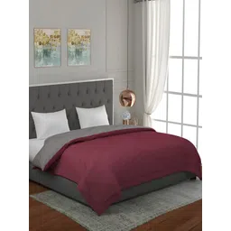RF RELAXFEEL Maroon & Grey Heavy Winter 233 GSM Double Bed Quilt-picture-11