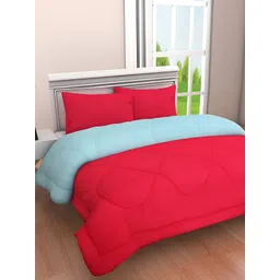 RF RELAXFEEL Orange & Blue Geometric Heavy Winter 233 GSM Single Bed Quilt-picture-37