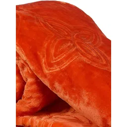 RF RELAXFEEL Orange Floral Heavy Winter 150 GSM Double Bed Blanket-picture-36