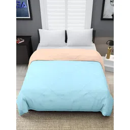 RF RELAXFEEL Peach & Blue Geometric Heavy Winter 233 GSM Double Bed Comforter-picture-34