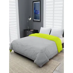 RF RELAXFEEL Silver-Toned & Green Geometric Heavy Winter 233 GSM Double Bed Quilt-picture-35