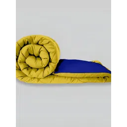 RF RELAXFEEL Yellow & Blue Geometric Heavy Winter 233 GSM Double Bed Quilt-picture-30