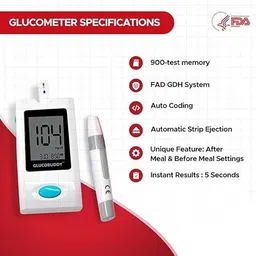 rgb GLUCOBUDDY Glucometer with 25 Strips Glucometer-picture-36