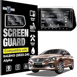 RGY Baleno Alpha Accessories (2024-2023) 9" inch Navigation or Music System Touch Screen Guard Company Fitted - Clear-picture-18