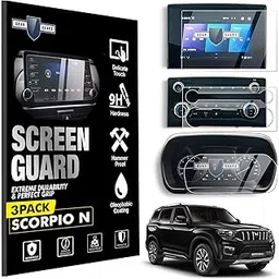 RGY Screen Guard For Mahindra Scorpio N (2022-26) Accessories - NZ6, NZ8, NZ8L (8" Inch Infotainment System + MID + AC)-picture-19
