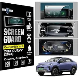 RGY Screen Guard For Tata Curvv 2024 (10.24" inch Infotainment System | AC | Steering | 4"/ 7" inch MID) (Creative | Creative S) - Clear-picture-20