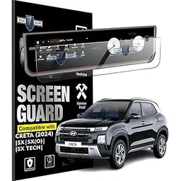 RGY Tempered Glass Screen Guard For Hyundai Creta 2024 Facelift SX, SX Tech Car Accessories Full Screen Infotainment System | GPS Navigation - Matte-picture-24