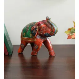 rhapsodically made Ethinic Multicolor Elephant MDF Figurine-picture-33
