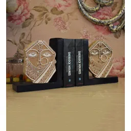 rhapsodically made Lady Faced Black Engineered Wood Bookend-picture-16