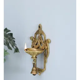 rhapsodically made Wall mounted Gold Brass Diya-picture-16