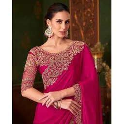 ri-wah Women Embellished Saree with Blouse Piece-picture-32