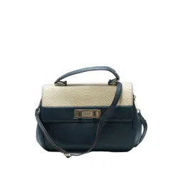 RI2K London Black & Beige Textured Medium Handbag-picture-19