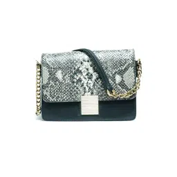 RI2K London Black Vibora Leather Small Animal Effect Cross Body Bag-picture-21