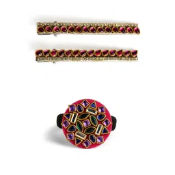 RIBBON CANDY Girls Set of Embellished Rubber Band and Alligator Clips-picture-19