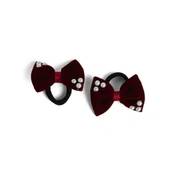 RIBBON CANDY Girls Velvet Bow Tic-Tac Pins Hair Accessory Set-picture-41