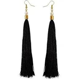 Pearl Long Tassel Earring By RICH AND FAMOUS-picture-33