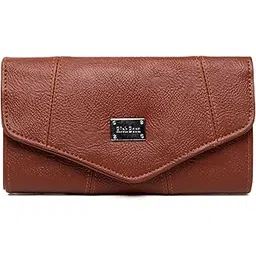 rich born Premium Postcard Plain Leather Textured PU Wallet for Women – Ladies Travel Wallet, Clutch Purse, Card Holder, Coin Pocket, Zipper Compartment, Multi Slot Organiser for Cards & Cash (Tan)-picture-11