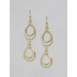 RICHEERA Gold-Plated Teardrop Shaped Drop Earrings-picture-24