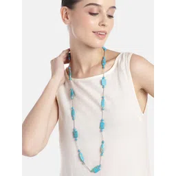 RICHEERA Silver-Plated Beaded Necklace image 4