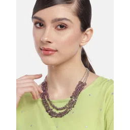 RICHEERA Silver-PlatedBeaded Layered Necklace-picture-22