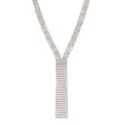 RICHEERA Women Silver-Plated Beaded Tasselled Necklace-picture-35