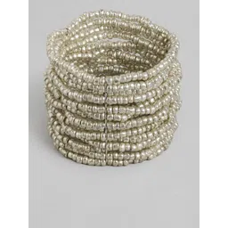 RICHEERA Women Silver-Toned Silver-Plated Elasticated Bracelet-picture-24
