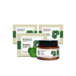 Richfeel Set of 3 Brahmi Intensive Repair Hair Pack - 100 g Each image 1