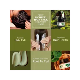 Richfeel Set of 3 Brahmi Intensive Repair Hair Pack - 100 g Each image 2