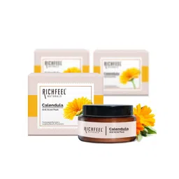 Richfeel Set Of 3 Calendula Anti-Acne Face Pack with Kaolin Clay - 50g each-picture-20