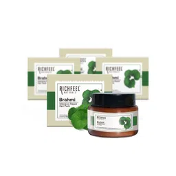 Richfeel Set Of 4 Brahmi Intensive Repair Hair Pack To Reduce Dryness & Dandruff-100g Each-picture-14