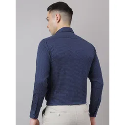 Richlook Men Comfort Fit Spread Collar Multi Striped Cotton Formal Shirt image 4