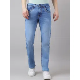 Richlook Men Comfort Slim Fit Mid-Rise Light Fade Stretchable Jeans image 1