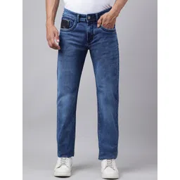 Richlook Men Comfort Slim Fit Mildly Distressed Heavy Fade Stretchable Jeans-picture-19