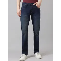 Richlook Men Comfort Slim Fit Mildly Distressed Light Fade Stretchable Jeans-picture-24