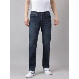 Richlook Men Comfort Slim Fit Mildly Distressed Light Fade Stretchable Jeans-picture-16