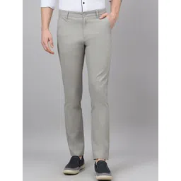 Richlook Men Smart Mid-Rise Regular Fit Cotton Trousers-picture-22