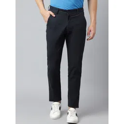 Richlook Men Smart Slim Fit Mid-Rise Chinos Trousers-picture-34