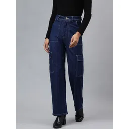 Richlook Women Comfort Slim Fit Cargo Style Cotton Jeans-picture-20