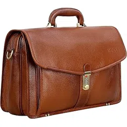 richsign leather accessories 24 litres Capacity TAN Leather Laptop Briefcase Bag for Men (L-17 X H-14 X W - 5 Inch)-picture-50