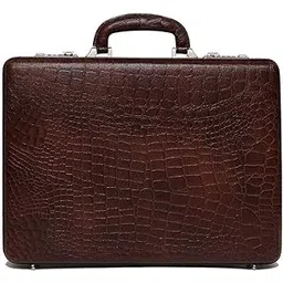 richsign leather accessories Men's Briefcases Bag (Brown)-picture-52