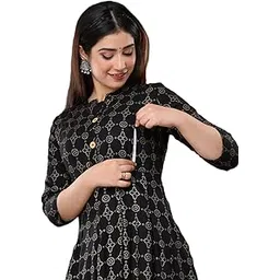 RIDDHI SIDDHI Maternity Kurta | Nursing Kurti | Feeding Kurti with Zipper | Baby Shower Dress | Office wear Maternity Kurta | Comfortable Maternity Dress-picture-27