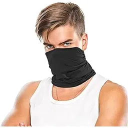 RiddiInfotech Unisex Cotton Plain Bandana | Super Soft & Comfort Fit | Breathable Multipurpose Headband | Face Mask for Dust Protection (Black) Free Size-picture-37