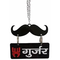 ridivansh creations Acrylic Car Hanging GUJJAR Sign Both Side Car Hanging Ornament-picture-27