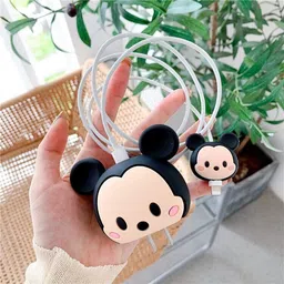 RidivishN Mickey Year BLack IPhone Charger 18w-20w 3D Cable Protector-picture-31