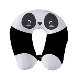 Right Gifting Digital Printed U Shaped Recron Filled Neck Travel Pillow - Black&White-picture-18
