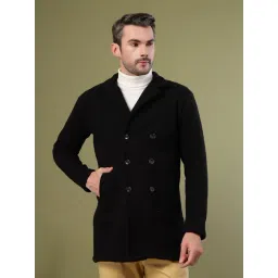 Rigo Black Cotton Regular fit Coat-picture-38